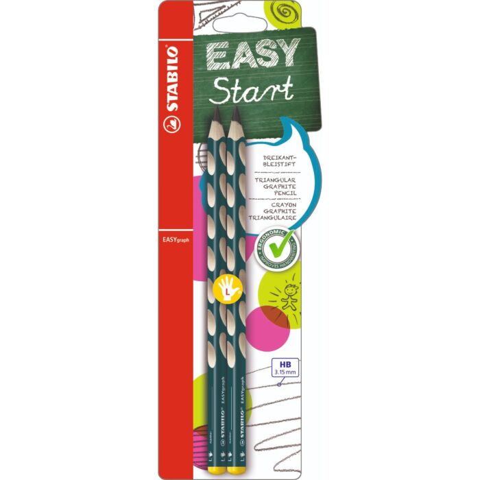 Карандаши чернографитные для левшей Stabilo Easygraph 2 шт HB 3.15 мм  B-39888-5 купить,NaN