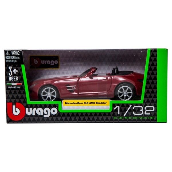 Модель автомобиля Bburago 1:32 Mercedes-Benz SLS AMG Cabrio красная купить,0