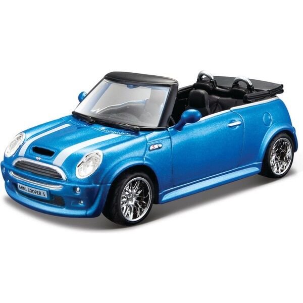 Модель автомобиля Bburago 1:32 Mini Cooper S Cabriolet синяя купить,NaN