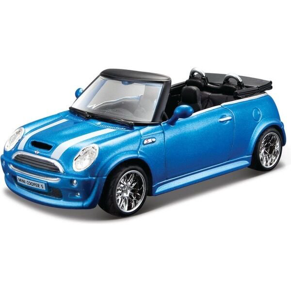 Модель автомобиля Bburago 1:32 Mini Cooper S Cabriolet синяя купить,NaN