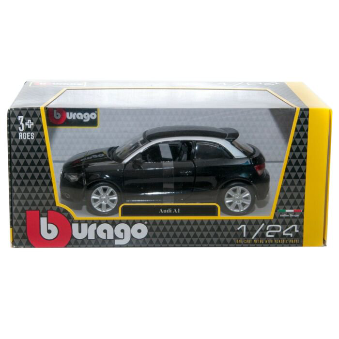 Модель автомобиля Bburago 1:24 Audi A1 черная купить,NaN
