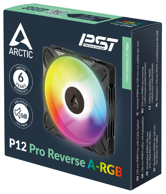 Вентилятор Arctic P12 Pro Reverse A-RGB ACFAN00322A