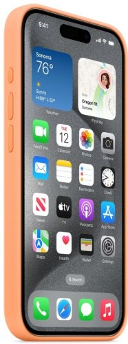 Чехол Apple Silicone Case MagSafe для Apple iPhone 15 Pro Orange Sorbet купить,NaN