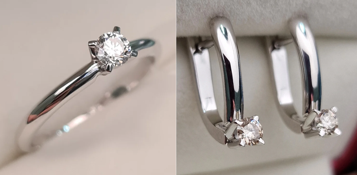 Комплект Deimantas 102086335 0,14ct 0,287ct. купить,NaN