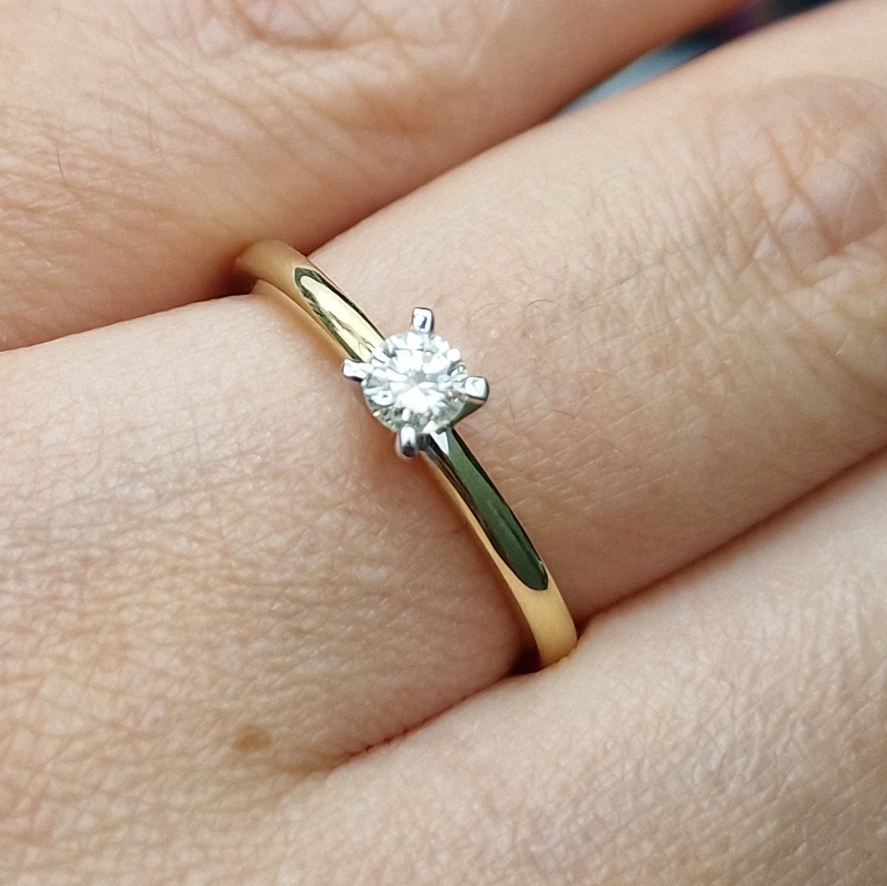 Кольцо Deimantas 102187804 17р 2,18гр 0,18ct. купить,NaN