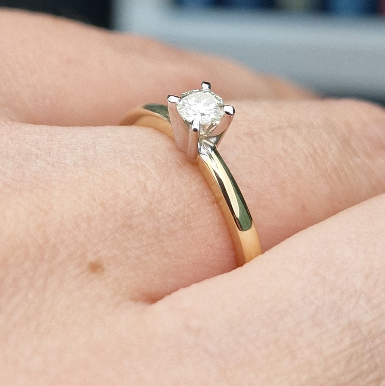 Кольцо Deimantas 102187804 17р 2,18гр 0,18ct. купить,NaN