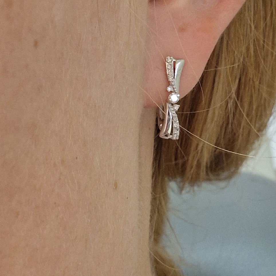 Серьги Deimantas 102190178 1,39гр 0,16ct. купить,NaN