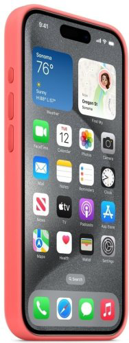 Чехол Apple Silicone Case MagSafe для Apple iPhone 15 Pro Guava купить,NaN