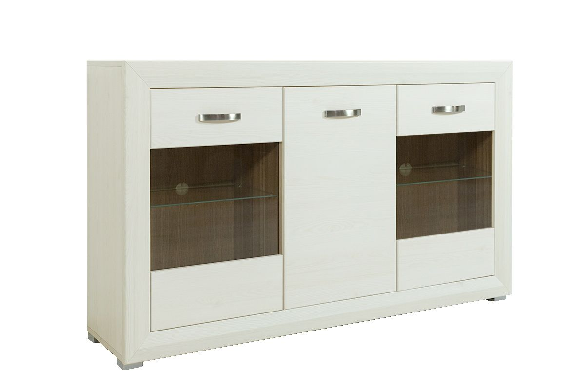 Комод BRW Маркус REG 2W1D 151x38x91см белый купить,NaN