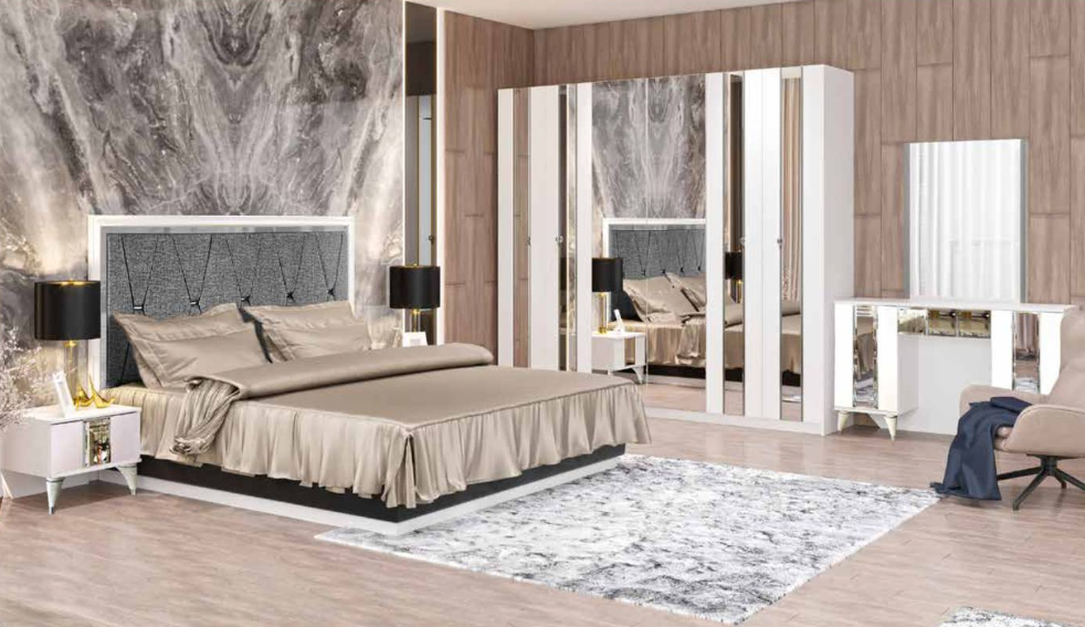 Гарнитур Grand Miks Элис 180х200см бежево-серебряный купить,NaN