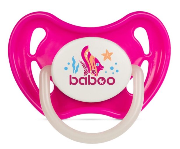 Соска-пустышка Baboo Sealife 6+ розовая