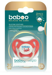Соска-пустышка Baboo Marine 0-6 месяцев красная