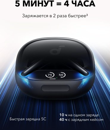 Наушники Soundcore Liberty 4 PRO Glossy Black купить,69990