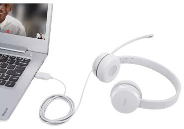 Наушники Lenovo 110 Stereo USB белый купить,26988