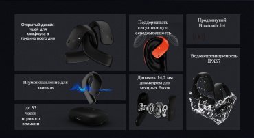 Наушники Black Shark T20 черный купить,NaN