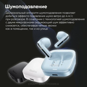 Наушники Xiaomi Redmi Buds 6 Active Blue  купить,9590