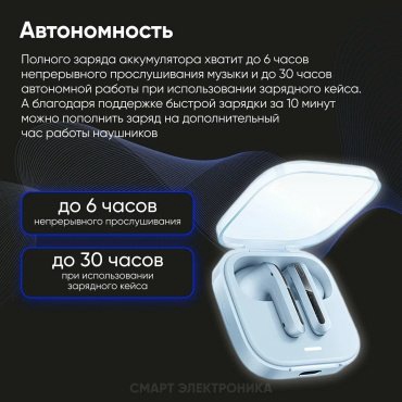 Наушники Xiaomi Redmi Buds 6 Active Blue  купить,9590