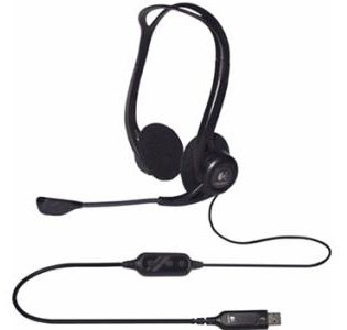 Наушники Logitech PC Headset 960 USB черный купить,14990