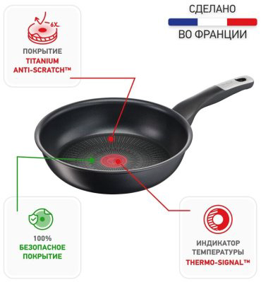 Сковорода Tefal Unlimited 26 см с антипригарным покрытием, алюминий купить,40990