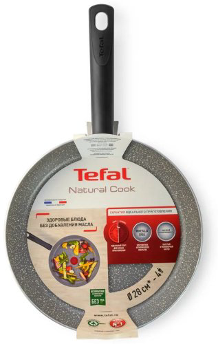 Сковорода Tefal Natural Cook 28 см с антипригарным покрытием, алюминий - ForteMarket Сковорода Tefal Natural Cook 28 см с антипригарным покрытием, алюминий купить,16990