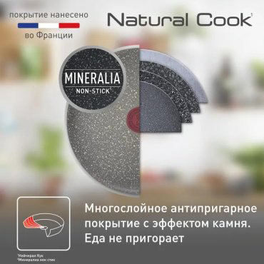 Сковорода Tefal Natural Cook 26 см с антипригарным покрытием, алюминий - ForteMarket Сковорода Tefal Natural Cook 26 см с антипригарным покрытием, алюминий купить,15990