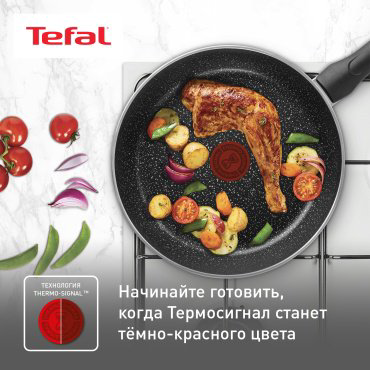 Сковорода Tefal Brut 24 см с антипригарным покрытием, алюминий купить,25990