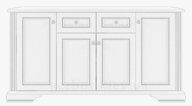 Комод Loftwood Вайт 4d2s 178.5x45x93.5см белый купить,NaN