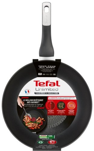 Вок Tefal Unlimited 28 см с антипригарным покрытием, алюминий купить,NaN