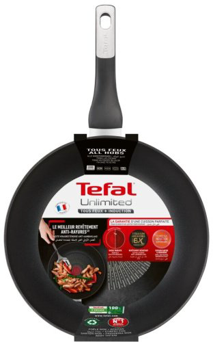 Вок Tefal Unlimited 28 см с антипригарным покрытием, алюминий купить,NaN