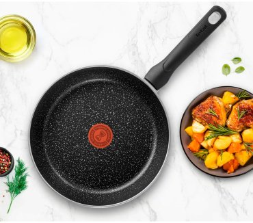 Сковорода Tefal Brut 28 см с антипригарным покрытием, алюминий купить,NaN