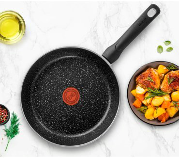 Сковорода Tefal Brut 28 см с антипригарным покрытием, алюминий купить,NaN
