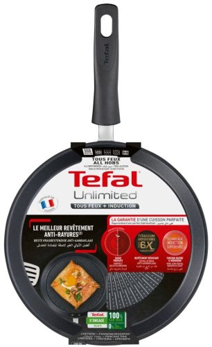 Блинная сковорода Tefal Unlimited 25 см с антипригарным покрытием, алюминий