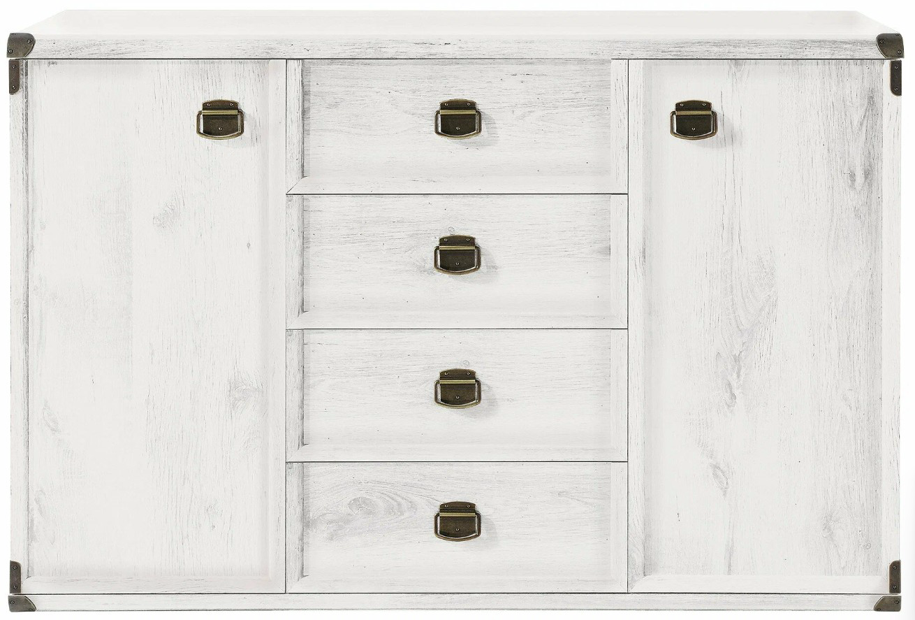 Комод Loftwood Индиана-14 JKOM 2d4s каньйон 130x49.5x87см белый купить,NaN
