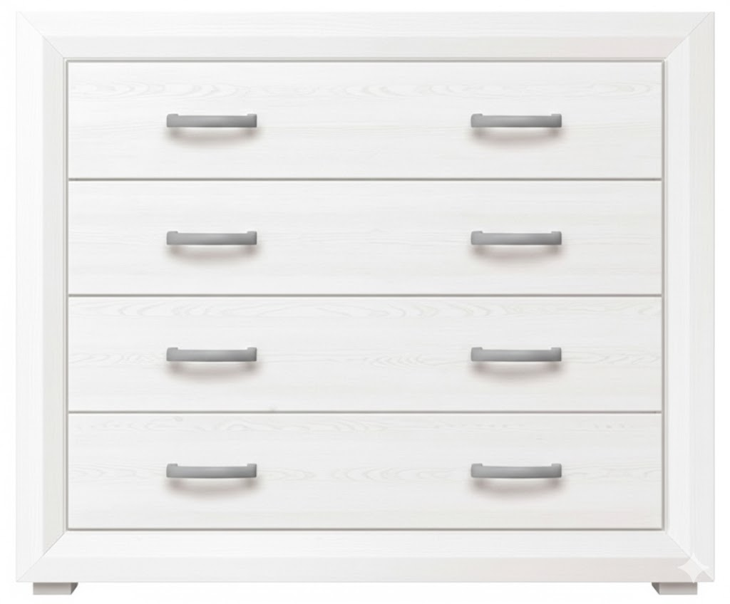 Комод Гербор Маркус 4S 11 106.5x38x91см белый купить,NaN