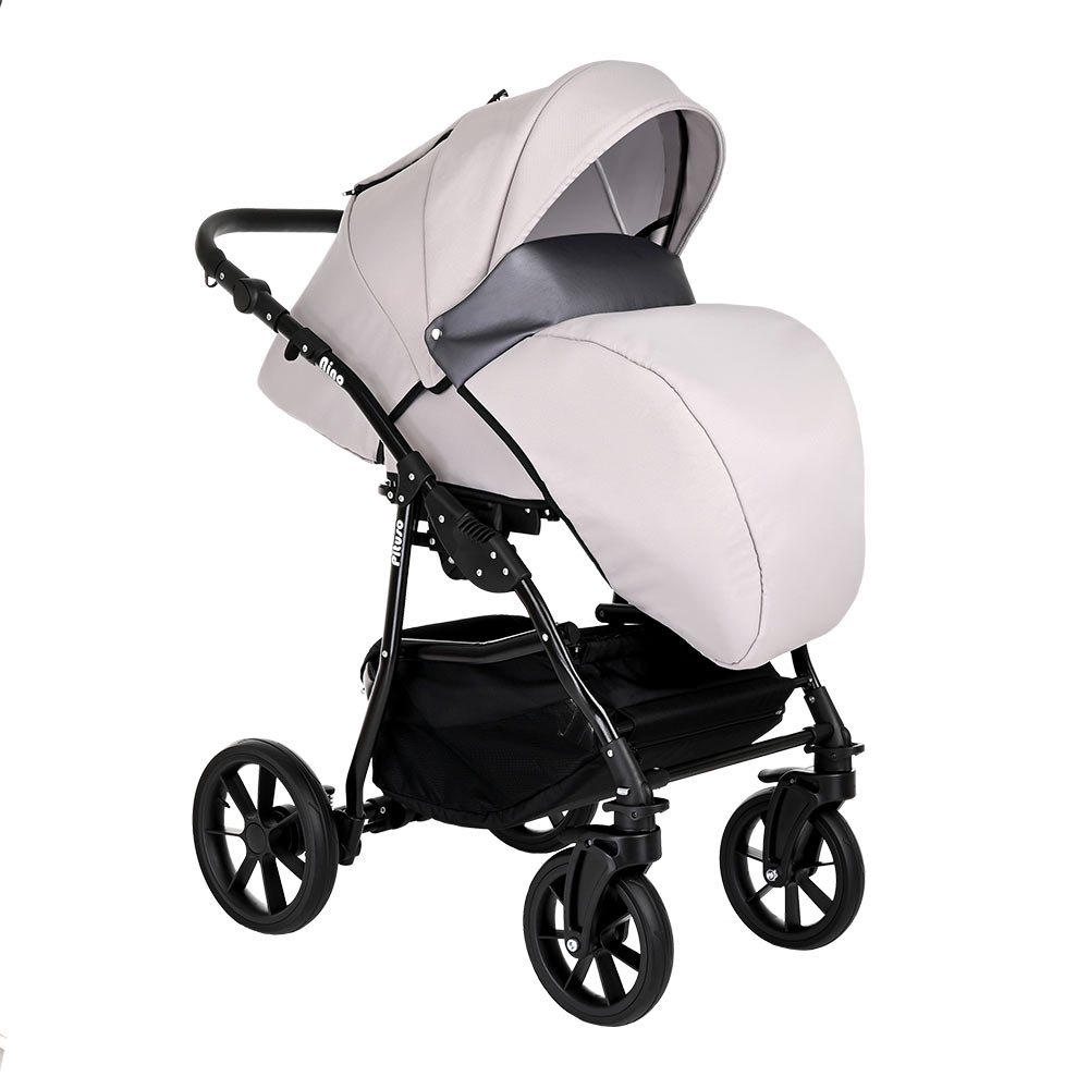 Коляска 2в1 Pituso Nino Кожа Frost Grey/Metalic Frost Grey купить,NaN