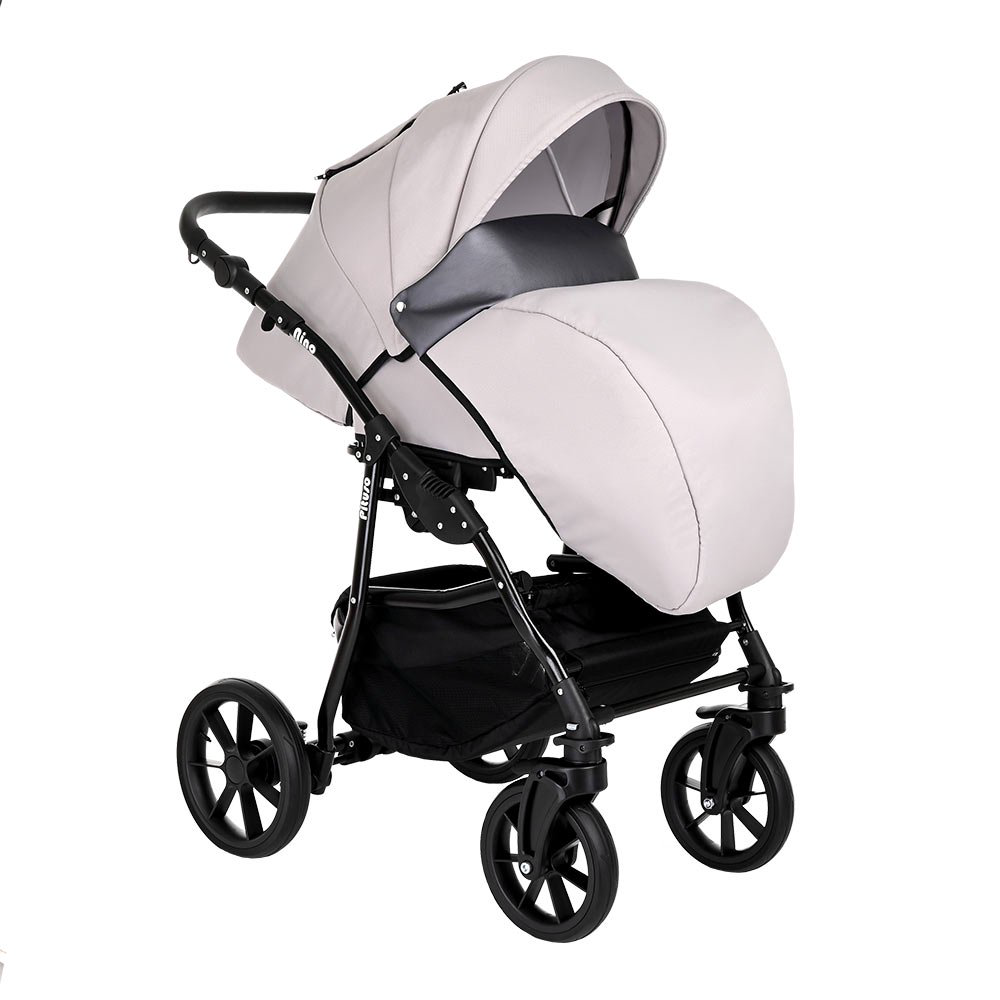 Коляска 2в1 Pituso Nino Кожа Frost Grey/Metalic Frost Grey купить,NaN