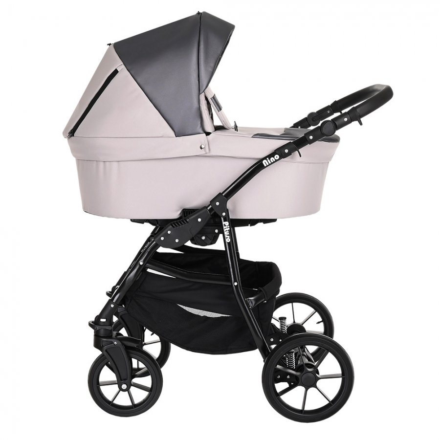 Коляска 2в1 Pituso Nino Кожа Frost Grey/Metalic Frost Grey купить,NaN