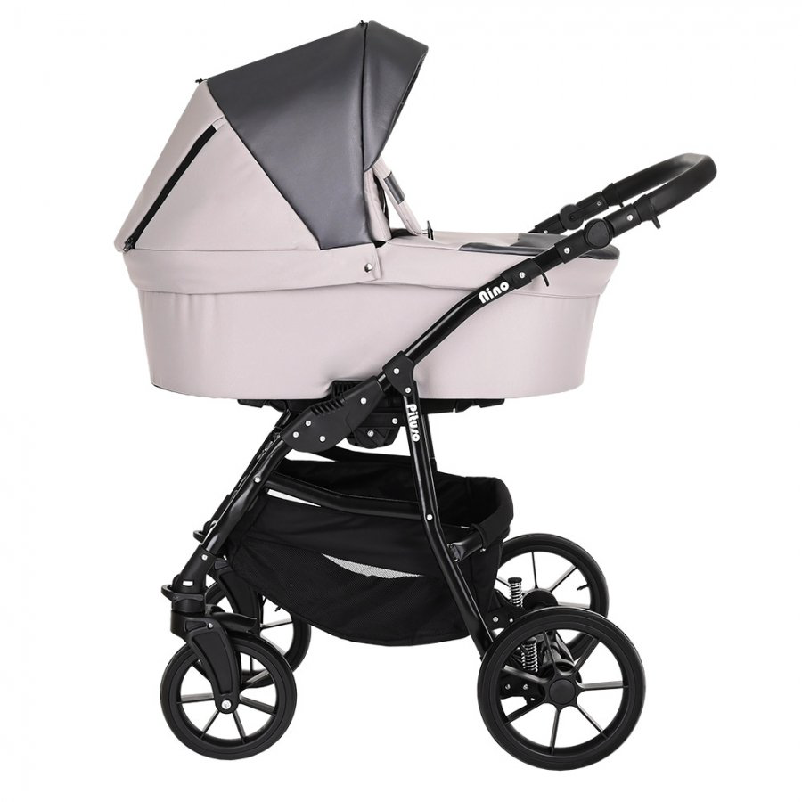 Коляска 2в1 Pituso Nino Кожа Frost Grey/Metalic Frost Grey купить,NaN