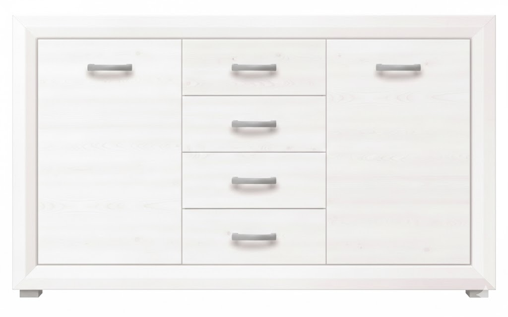 Комод Гербор Маркус 014 KOM 2D4S 151.5x38x91см белый купить,NaN