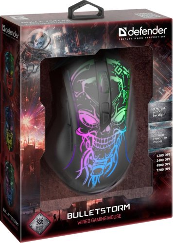 Мышь Defender Bulletstorm GM-928 черный купить,0