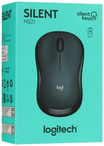 Мышь Logitech Wireless Mouse M221 черный - ForteMarket Мышь Logitech Wireless Mouse M221 черный купить,0