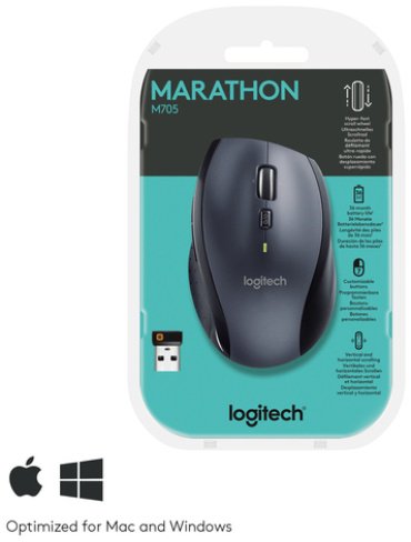 Мышь Logitech M705 Wireless черный купить,0