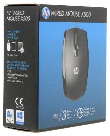 Мышь HP X500 E5E76AA черный купить,0
