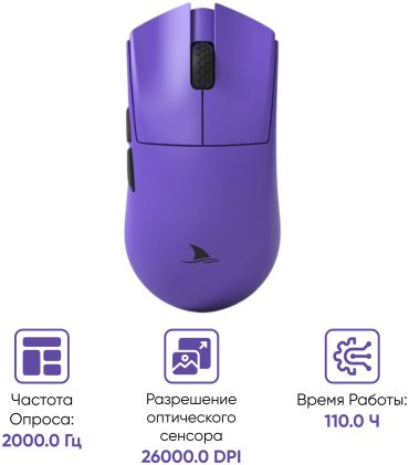 Мышь Darmoshark M3s фиолетовый купить,0