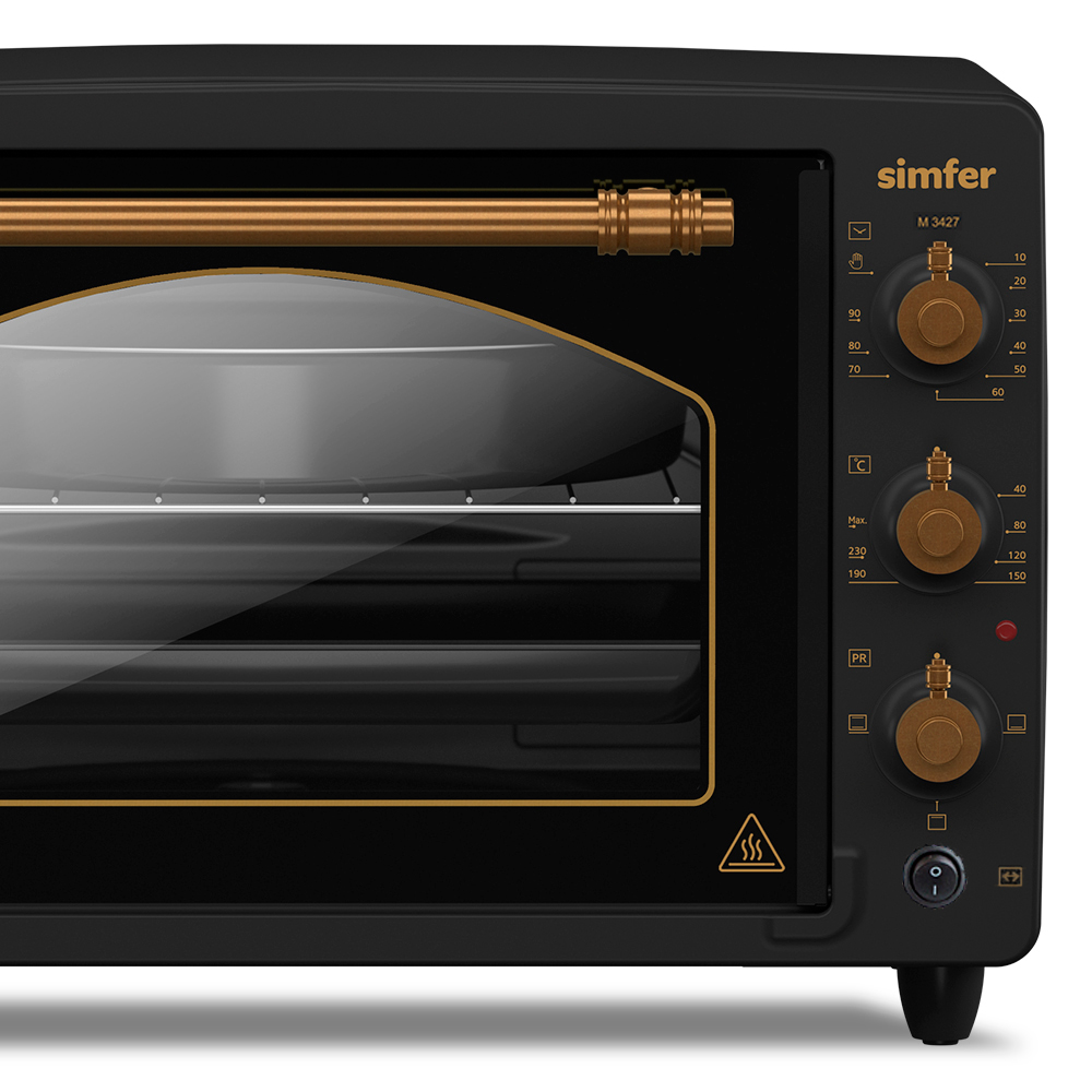 Мини-печь Simfer M3427 черно-золотистая