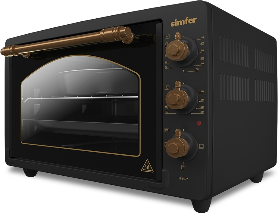 Мини-печь Simfer M3427 черно-золотистая