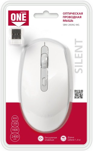 Мышь Smartbuy One 280AG-WG серый купить,0