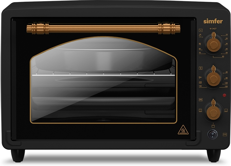 Мини-печь Simfer M3427 черно-золотистая
