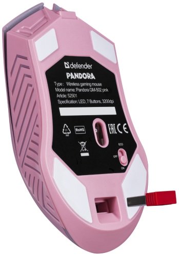 Мышь Defender Pandora GM-502 52501 розовый купить,0