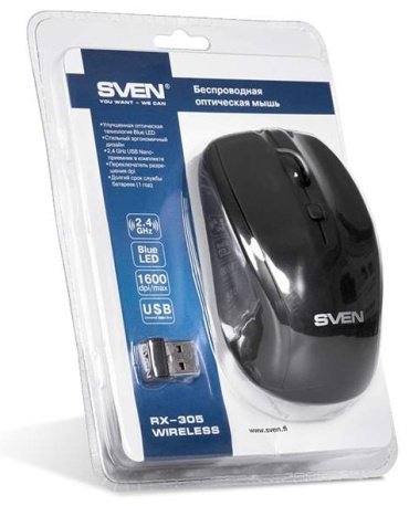 Мышь SVEN RX-305 Wireless черный купить,0